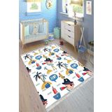 Motto Hali Punto Kaymaz Dot Tabanlı Yıkanabilir Antibakteriyel Dijital Baskı Çocuk Halısı, CK-10119A-PNT-200X300