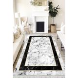 Motto Hali Stone Cotton Şönil Kaymaz Tabanlı Yıkanabilir Antibakteriyel Dijital Baskı Halı Yolluk, ST-1004C-CTN-80X300