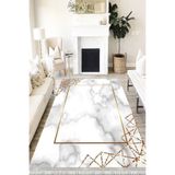 Motto Hali Stone Cotton Şönil Kaymaz Tabanlı Yıkanabilir Antibakteriyel Dijital Baskı Halı Yolluk, ST-1012A-CTN-80X300