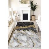 Motto Hali Stone Cotton Şönil Kaymaz Tabanlı Yıkanabilir Antibakteriyel Dijital Baskı Halı Yolluk, ST-1025H-CTN-100X200