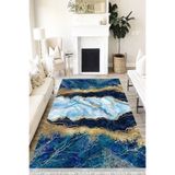 Motto Hali Stone Cotton Şönil Kaymaz Tabanlı Yıkanabilir Antibakteriyel Dijital Baskı Halı Yolluk, ST-1025J-CTN-100X200