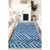 Motto Hali Stone Cotton Şönil Kaymaz Tabanlı Yıkanabilir Antibakteriyel Dijital Baskı Halı Yolluk, ST-1047B-CTN-80X300