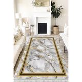 Motto Hali Stone Cotton Şönil Kaymaz Tabanlı Yıkanabilir Antibakteriyel Dijital Baskı Halı Yolluk, ST-1059A-CTN-80X300