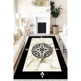 Motto Hali Stone Cotton Şönil Kaymaz Tabanlı Yıkanabilir Antibakteriyel Dijital Baskı Halı Yolluk, ST-1075B-CTN-160X230