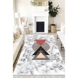 Motto Hali Stone Eko Punto Kaymaz Dot Tabanlı Yıkanabilir Antibakteriyel Dijital Baskı Halı Yolluk, ST-1013A-EKOPNT-120X180