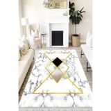 Motto Hali Stone Eko Punto Kaymaz Dot Tabanlı Yıkanabilir Antibakteriyel Dijital Baskı Halı Yolluk, ST-1014C-EKOPNT-200X300