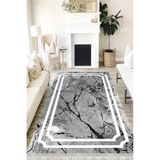 Motto Hali Stone Perla Soft Kaymaz Tabanlı Yıkanabilir Antibakteriyel Dijital Baskı Halı Yolluk, ST-1001B-PRL-80X300