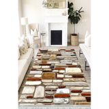 Motto Hali Stone Perla Soft Kaymaz Tabanlı Yıkanabilir Antibakteriyel Dijital Baskı Halı Yolluk, ST-1051A-PRL-100X200