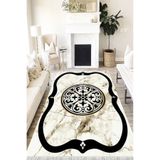 Motto Hali Stone Perla Soft Kaymaz Tabanlı Yıkanabilir Antibakteriyel Dijital Baskı Halı Yolluk, ST-1075A-PRL-80X300