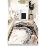 Motto Hali Stone Punto Kaymaz Dot Tabanlı Yıkanabilir Antibakteriyel Dijital Baskı Halı Yolluk, ST-1026A-PNT-160X230