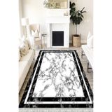 Motto Hali Stone Punto Kaymaz Dot Tabanlı Yıkanabilir Antibakteriyel Dijital Baskı Halı Yolluk, ST-1061A-PNT-80X300