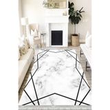 Motto Hali Stone Verona Kaymaz Deri Tabanlı Yıkanabilir Antibakteriyel Dijital Baskı Halı Yolluk, ST-1007C-VRN-80X300