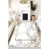 Motto Hali Stone Verona Kaymaz Deri Tabanlı Yıkanabilir Antibakteriyel Dijital Baskı Halı Yolluk, ST-1012A-VRN-120X180