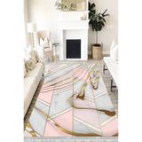 Motto Hali Stone Verona Kaymaz Deri Tabanlı Yıkanabilir Antibakteriyel Dijital Baskı Halı Yolluk, ST-1037A-VRN-100X200