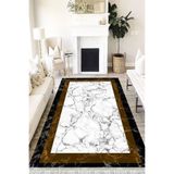 Motto Hali Stone Verona Kaymaz Deri Tabanlı Yıkanabilir Antibakteriyel Dijital Baskı Halı Yolluk, ST-1062B-VRN-100X200