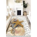 Motto Hali Stone Verona Kaymaz Deri Tabanlı Yıkanabilir Antibakteriyel Dijital Baskı Halı Yolluk, ST-1087A-VRN-80X300