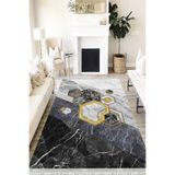Motto Hali Stone Westa Kaymaz Tabanlı Yıkanabilir Antibakteriyel Dijital Baskı Halı Yolluk, ST-1054A-WST-160X230