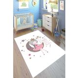Motto Hali Verona Kaymaz Deri Tabanlı Yıkanabilir Antibakteriyel Dijital Baskı Çocuk Halısı, CK-10008A-VRN-160X230