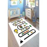Motto Hali Verona Kaymaz Deri Tabanlı Yıkanabilir Antibakteriyel Dijital Baskı Çocuk Halısı, CK-10131C-VRN-200X300