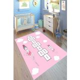 Motto Hali Verona Kaymaz Deri Tabanlı Yıkanabilir Antibakteriyel Dijital Baskı Çocuk Halısı, CK-10155A-VRN-160X230