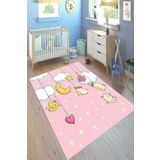 Motto Hali Verona Kaymaz Deri Tabanlı Yıkanabilir Antibakteriyel Dijital Baskı Çocuk Halısı, CK-10181B-VRN-160X230