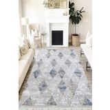 Motto Hali Verona Kaymaz Deri Tabanlı Yıkanabilir Antibakteriyel Dijital Baskı Doku Halı Yolluk, DK-5167B-VRN-80X300