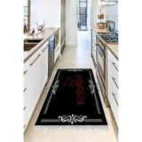 Motto Hali Verona Kaymaz Deri Tabanlı Yıkanabilir Antibakteriyel Dijital Baskı Mutfak Halısı, MK-9026B-VRN-180X300