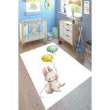 Motto Hali Westa Kaymaz Tabanlı Yıkanabilir Antibakteriyel Dijital Baskı Çocuk Halısı, CK-10032C-WST-160X230