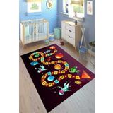 Motto Hali Westa Kaymaz Tabanlı Yıkanabilir Antibakteriyel Dijital Baskı Çocuk Halısı, CK-10138A-WST-160X230