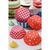Motto Kitchen 100 Adet Muffin Cupcake Kağıdı, Renkli Kağıt Muffin Kek Kalıbı Desenli