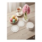 Motto Kitchen 50 Adet Kağıt Dantel Bardak Altlığı Çay Bardağı Altı Sunum Kağıdı