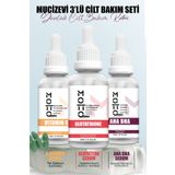 Motto Plus Professional 3'lü Cilt Bakım Serum Seti (C Vitamini - Glutatyon - AHA BHA)