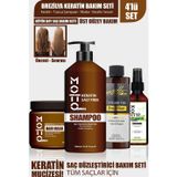 Motto Plus Professional 4'Lü Brezilya Fönü Şampuan Keratin Saç Düzleştirici Botox Bakım Seti (KERATİN-ŞAMPUAN-MASKE-SERU