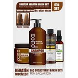 Motto Plus Professional 4'Lü Brezilya Fönü Şampuan Keratin Saç Düzleştirici Botox Bakım Seti (KERATİN-ŞAMPUAN-MASKE-SERUM)