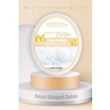 Motto Plus Professional Beyaz Sabun Kokulu Doğal Oval Süngerli Hamam Sabunu 135 Gr.