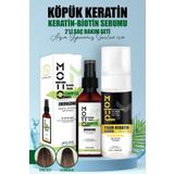 Motto Plus Professional Saç Pürüzsüzleştirici Ve Düzleştirici 2'li Saç Bakım Seti (Köpük Keratin - Keratin & Biotin Serum)