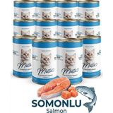 Motto Somonlu Yetişkin Kedi Konserve Mama 400 Gr. x 12 Adet - Somon Balığı