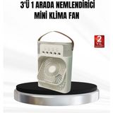 Motto Ticaret 3’ü 1 Arada Mini Klima Fan USB Şarjlı, 7 Renk Gece Lambalı ve Nemlendirici - Renkli