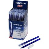 Motto Ticaret 50 Adet Pensan Büro Mavi Tükenmez Kalem M-Medium - 1.0mm Uç (5517) - Çok Renkli