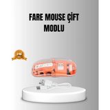 Motto Ticaret Çift Modlu Kablosuz Bluetooth 5.0 + 2.4ghz Mouse – 3 Cihaz Bağlantılı, Hızlı Geçiş Düğme - Renkli