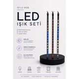 Motto Ticaret Mey Ithalat® Rgb LED Dış ve Iç Mekan Süsleme Işığı 10 Çubuklu Şerit - Renkli