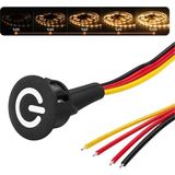 Motto Ticaret Powermaster PM-30933 24V Dc 16MM Gömme Dokunmatik LED Dimmer Kontrolcüsü Switch Buton Siyah - Çok Renkli