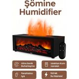 Motto Ticaret Şömine Tasarımlı Ultrasonik Buhar Makinesi: 150 ml Kapasiteli ve Kumandalı Aroma Difüzörü - Renkli