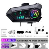 Motto Ticaret Y10 2x Motosiklet Kask Intercom Çift Eşleşme Rgb Işıklı Bluetooth Kulaklık 5,3