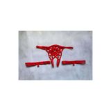 Motto10butik Ağı Açık Fantazi Külot ve Bacak Bandı Takımı Lastik Harness - APFT1202 Siyah-2XL/3XL