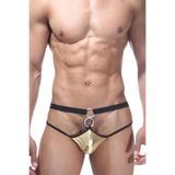 Motto10butik Bacio Fantezi Altın Önü Halkalı Seksi Erkek String-tanga BC4595 Çok Renkli-M