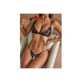 Motto10butik Bacio Fantezi Siyah Dantelli Seksi Sütyen Kilot Takım BC9705 Çok renkli-M
