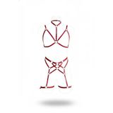 Motto10butik Bordo Jartiyer Harness Suni Deri O-Halka Detaylı Vücut Takımı - APFT507 Taba-4XL-5XL