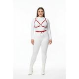 Motto10butik Büyük Beden Kırmızı Kadın Deri Harness Takım Halka Detaylı Sütyen Kemer Kombin - APFT65 Haki-S/M