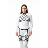 Motto10butik Büyük Beden Siyah Kadın Deri Full Body Harness Takım Halka Detaylı Jartiyerli - APFT460 Taba-2XL/3XL